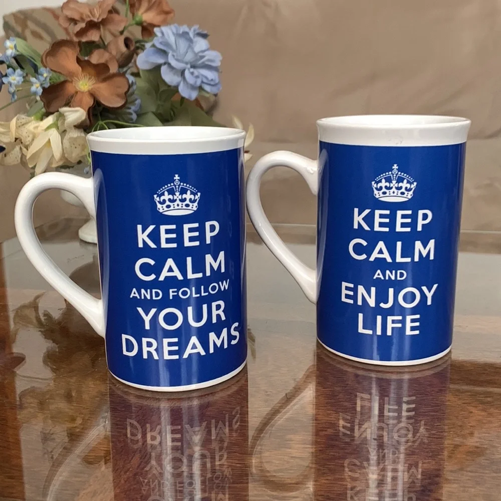 Bay Island Coffee Mug Keep Calm Follow Your Dream Keep Calm Enjoy Life Beer Cups